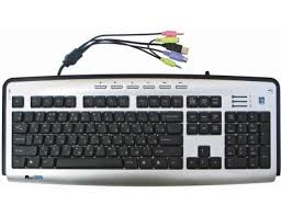 Clavier A4TECH slim multimedia Natural_A USB port jack audio Fr/Ar Azerty Gris