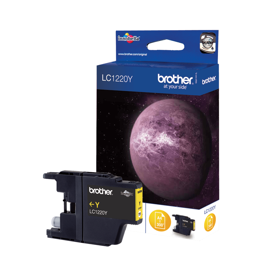 Cartouche D'encre BROTHER LC1220Y Yellow Pour imprimantes  DCP-J525W 725DW 925DW MFC-J430W 435W 625DW 825DW