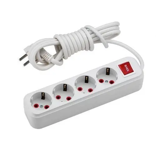 Multiprise BMS 4 prises 3 pôles 2m 220/250V 16A avec Interrupteur