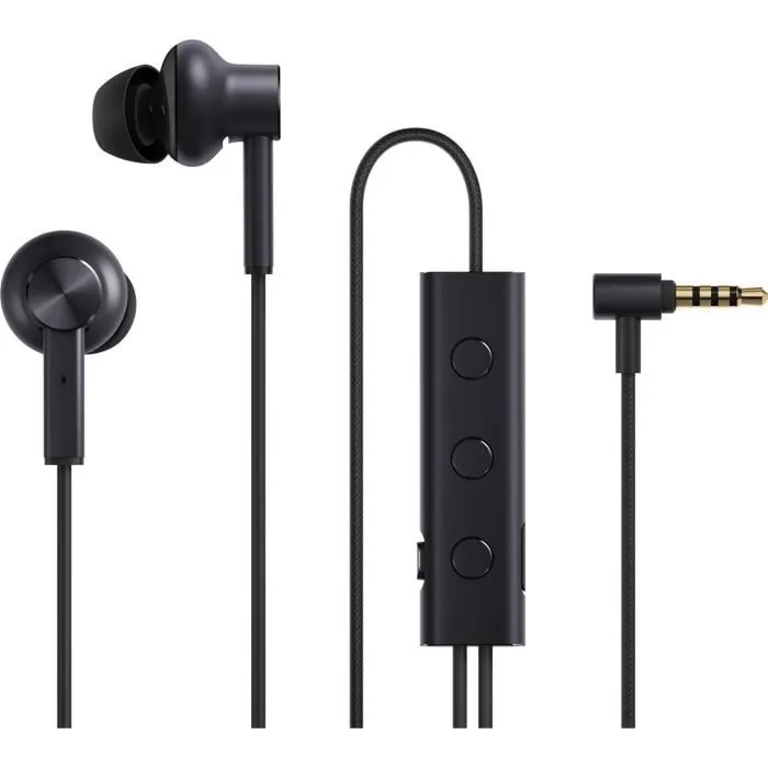 Ecouteurs Kit Main Libre Intra-Auriculaires XIAOMI Hi-Res Stéréo Double Pilot USB Type C Fil 1.25m Noir