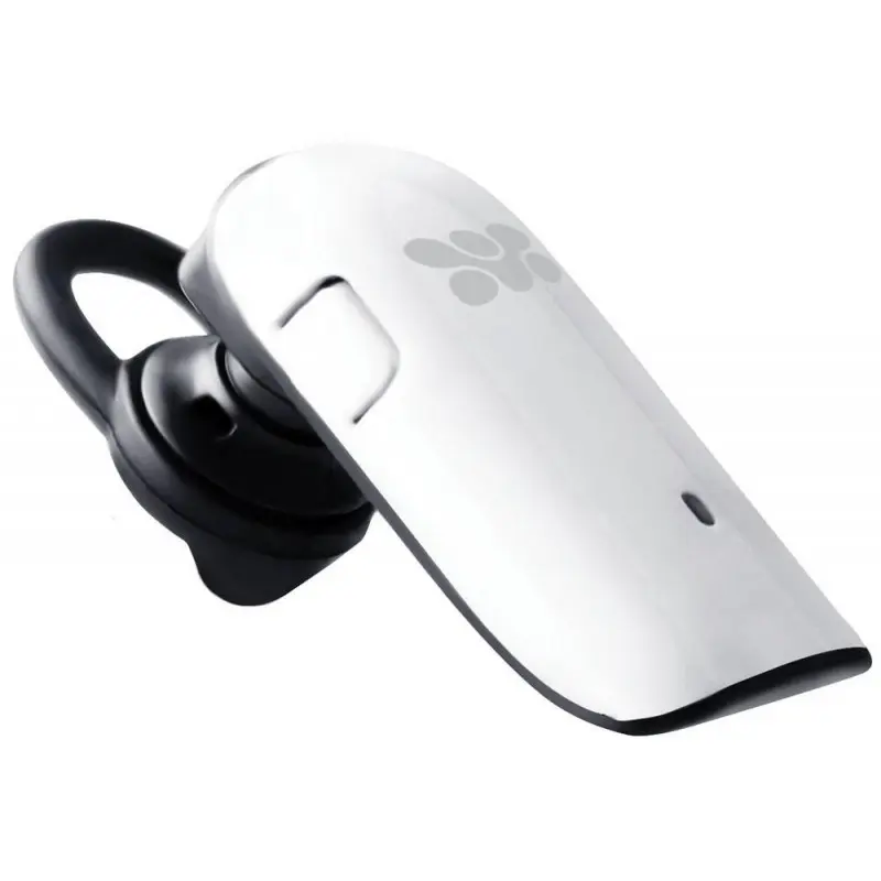 Ultra Mini Oreillette Bluetooth PROMATE Mondo-3 Multipoint Batterie Lithium Polymer 40mAh rechargeable en Micro USB Blanc
