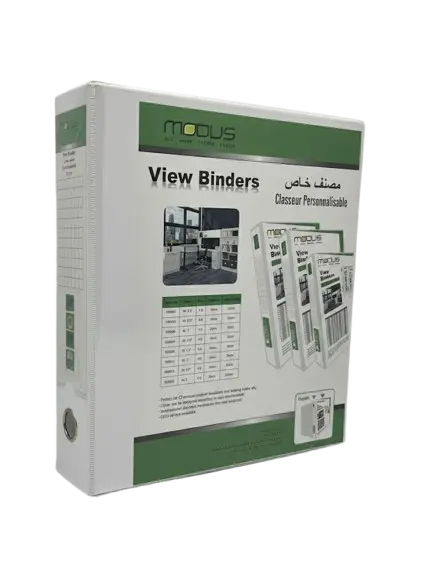 Classeur 4 Anneaux MODUS en PP 65mm Blanc