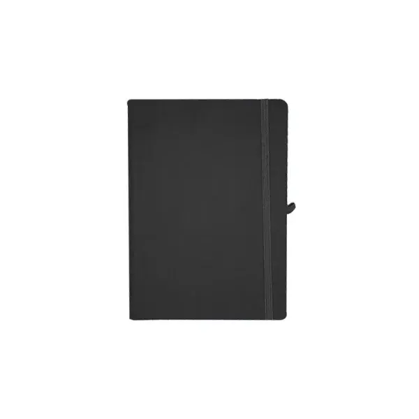 Notebook A4 200 pages Couverture PU à Fermeture élastique avec Boucle pour stylo Noir
