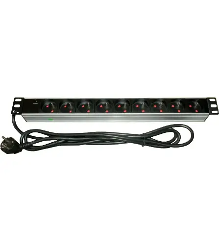 [TS-PDU9P+INT] Multiprise TELESYSTEM Rackable 19" 9 Prises Avec Interrupteur 