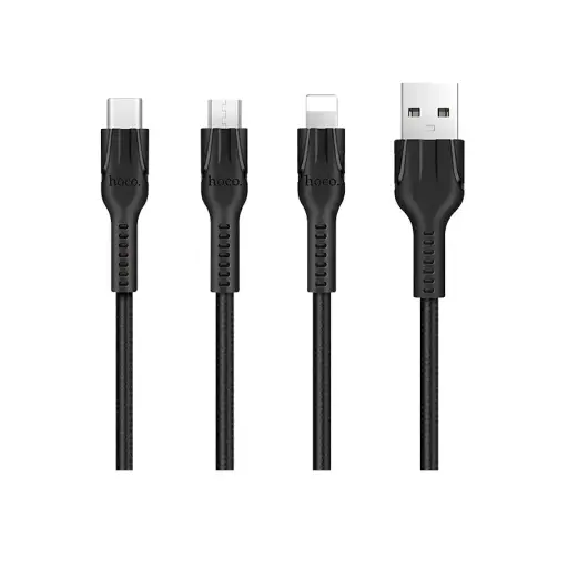 [U31-LIGHTNING] Câble Data HOCO U31 Lightning 1.2m Noir
