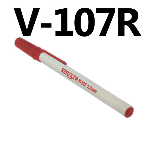 [V-107R] Stylo à Bille VERTEX 107 1.0mm Rouge