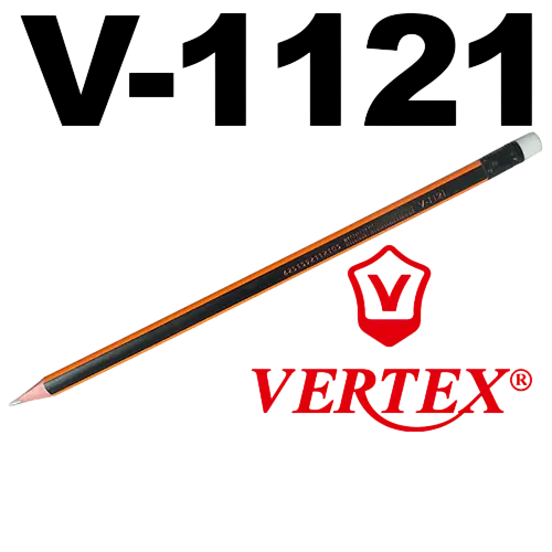 [V-1121] Crayon Noir VERTEX avec Gomme