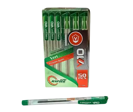 [V-1646V] Stylo à Bille VERTEX V10-X7 Vert