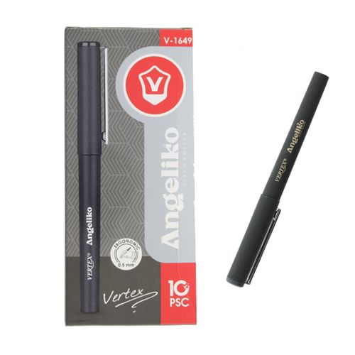 [V-1649/N] Stylo Roller VERTEX Angeliko Noir