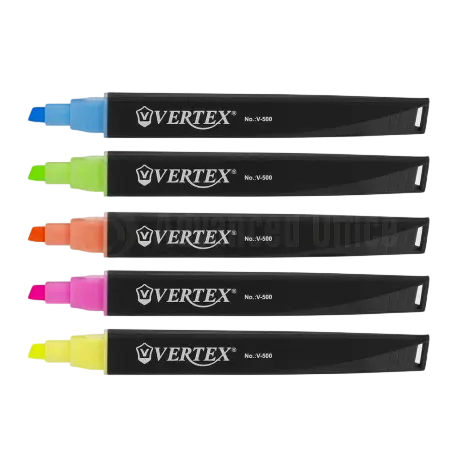 [V-500VR] Marqueur Fluorescent VERTEX en Biseau Vert
