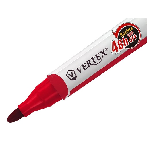 [V-614R] Marqueur pour Tableau Blanc VERTEX CAMELMARKER Rond Rouge
