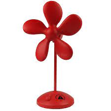 [VA120/R] Ventilateur ADDEX HOME Soft fan en PU Silencieuse à 2 vitesses 36cm Adaptateur 4.5V AC inclus Rouge