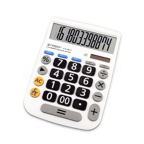 [V.C-2611] Calculatrice De Bureau VERTEX 12 Chiffres Blanc