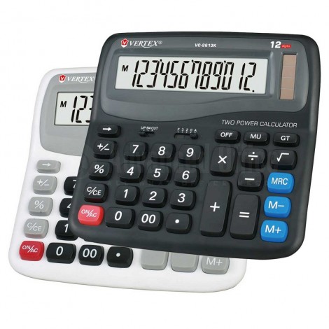 [V.C-2613] Calculatrice De Bureau VERTEX 12 Chiffres Multi-Couleurs