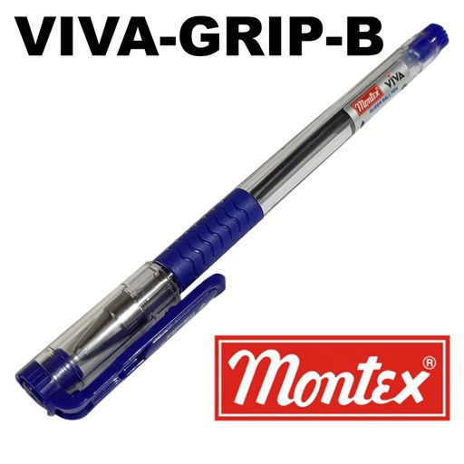[VIVA-GRIP-B] Stylo à Bille MONTEX Viva X7 Grip 1.0mm Bleu