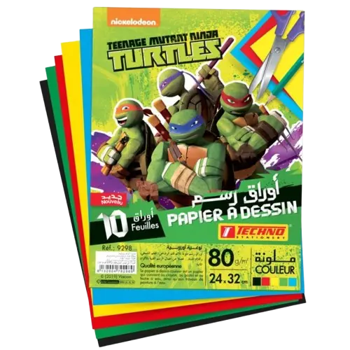 [VP-088] Pochette de papiers à dessin VERTEX Kids Couleurs 32 x 24cm 80g 10 Feuilles
