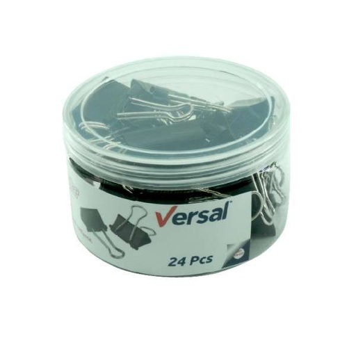 [VR-532] Binder Clips VERSAL 32mm Boite de 24 Pièces Noir