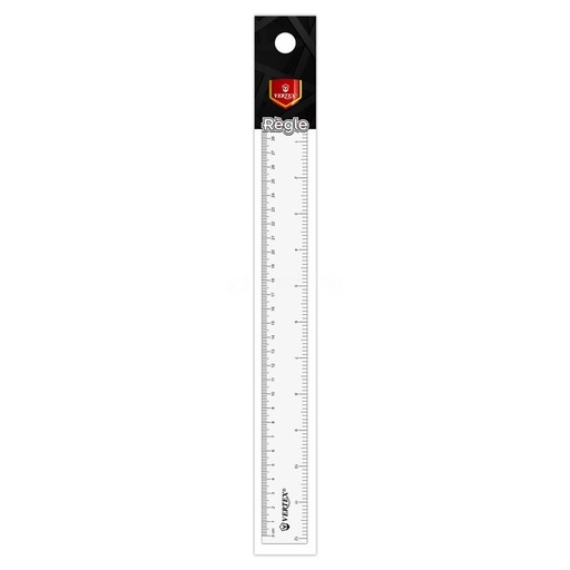 [VS-0192] Règle Scolaire VERTEX Simple Cristal 30cm Transparente