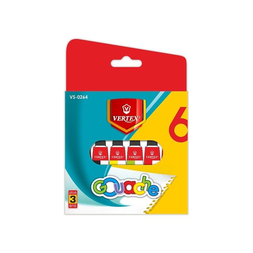 [VS-0264] Aquarelle Gouache VERTEX PM 6 Couleurs