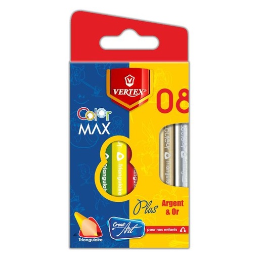 [VS-0422] Crayons De Couleur VERTEX PM Boite De 08 Mini
