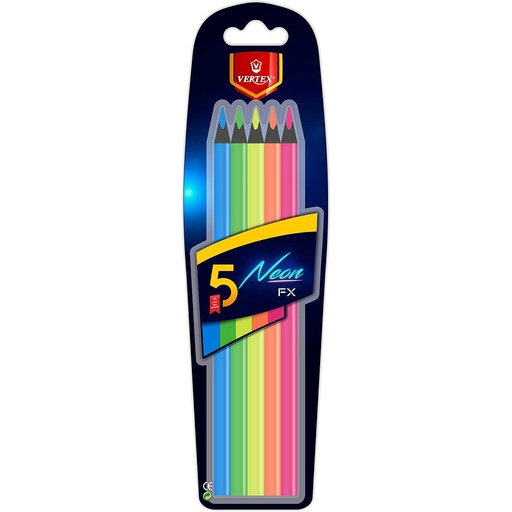 [VS-0431] Crayons De Couleur VERTEX Neon FX Boite De 5