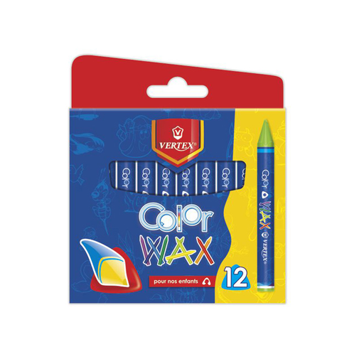 [VS-0448] Crayons De Couleur En Cire VERTEX Color Max Boite De 12 Mini