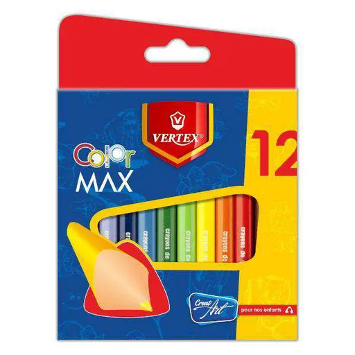 [VS-0454] Crayons De Couleur VERTEX Color Max Boite En Tube De 12