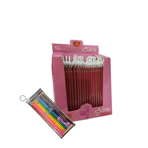 [VS-0458] Crayons De Couleur VERTEX Slim Pochette de 12