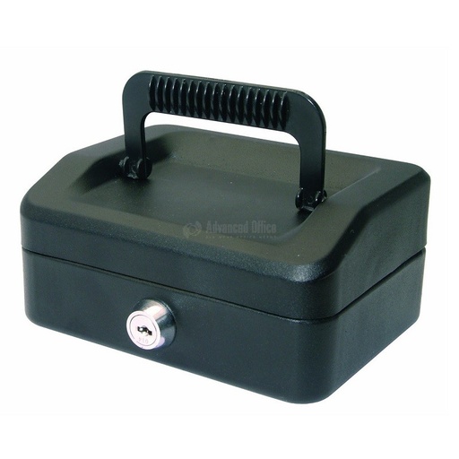 [WA6X10] Caisse à Monnaie HELIX Métallique à Clé Noir