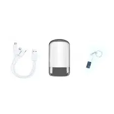 [WHS-314SB] Coffret Power Bank RIDEX 6000mAh Avec Câble De Charge 1en3 Lightning Type-C Micro USB Blanc