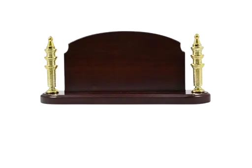 [75108] Porte Nom Golden Bois  Marron