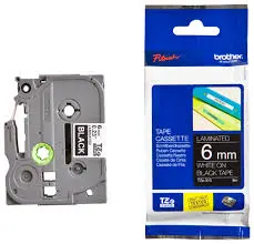 [TZE-315] Ruban Pour Etiqueteuse BROTHER 6mm Blanc Sur Noir