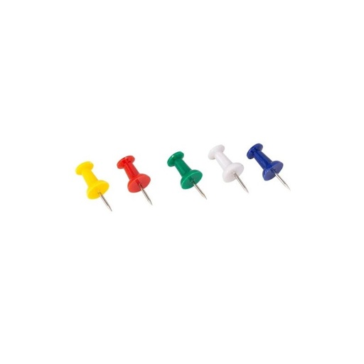 [DL-833] Punaises D'affichage Boite de 50 Pièces Multi-Couleurs