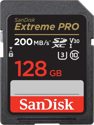 [SDSDXXD-128G-GN4IN] Carte Mémoire SANDISK SanDisk Extreme PRO SD UHS-I Card 128Go jusqu'à 200 Mo/s