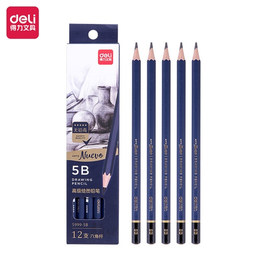 [S999-5B] Crayon Noir Technique DELI 5B Hexagonal