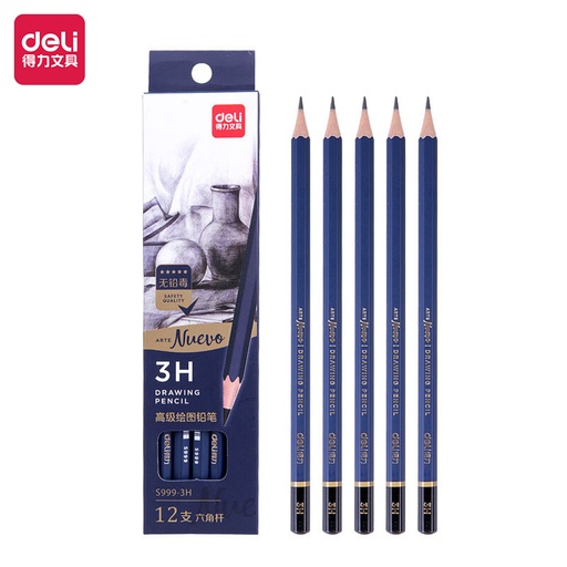 [S999-3H] Crayon Noir Technique 3H DELI Hexagonal