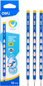 [C007-HB] Crayon Noir Scolaire DELI U-TOUCH HB Triangulaire