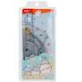 [EG00803] Ensemble De Traçage DELI Miyou 4 PCS Règle 15cm 2 Equerres Rapporteur