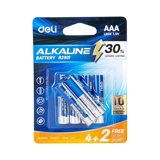 [E18504] Jeu De 2 Piles DELI Alkaline  LR3 AAA