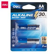 [E18500] Jeu De 2 Piles DELI Alkaline LR6 AA 1.5V