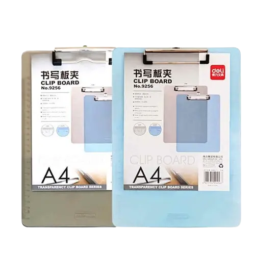 [9256] Clipboard DELI en GPPS A4 Vertical Transparent Multi-Couleurs