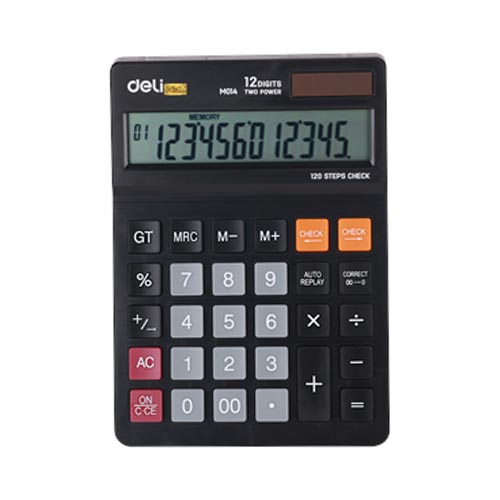 [EM01420] Calculatrice De Bureau DELI 12 Chiffres Noir