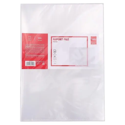 [F00112] Paquet De 24 Pochettes à Coin DELI A4 Transparent