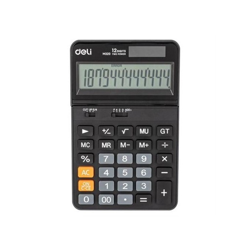 [EM320] Calculatrice De Bureau DELI 12 Chiffres Noir