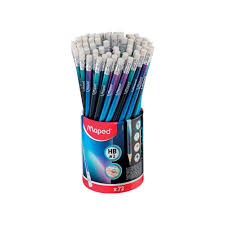[851813] Crayon Noir Scolaire MAPED Nightfall HB avec Gomme