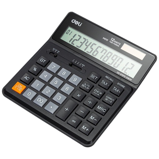 [EM01020] Calculatrice De Bureau DELI 12 Chiffres Noir