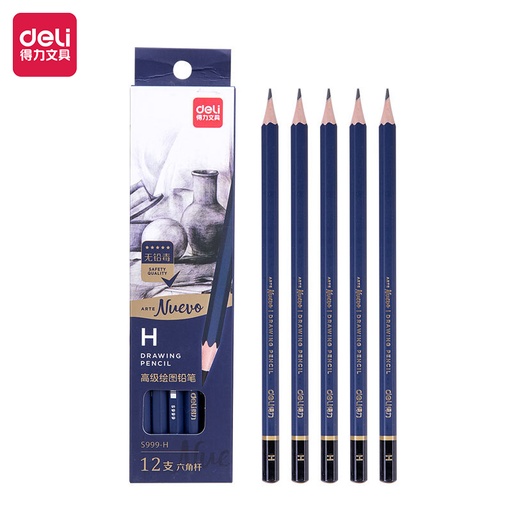 [S999-H] Crayon Noir Technique DELI H Hexagonal