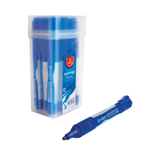 [CO.V-617B] Marqueur Tableau Blanc VERTEX Rechargeable Coupé Bleu