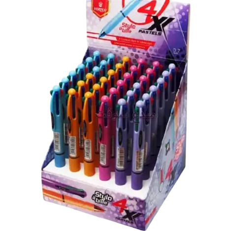 [V-166] Stylo à Bille VERTEX Multi-Couleurs Pastels
