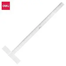 [8412] Règle T DELI De 90cm Plate En Plastique Acrylique Transparent